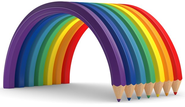 3d Regenbogen Buntstifte 2