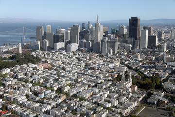 Fototapeta premium Aerial view of San Francisco skyline, California, United States of America
