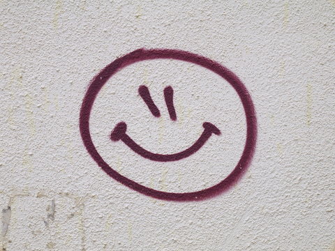 Fototapeta Smiley face graffiti