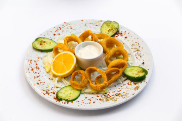 Calamari mit Knoblauchsauce