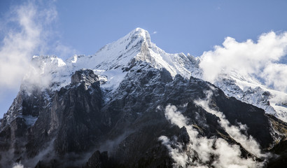 Mountain peaks in Grindelwald, Switzerland