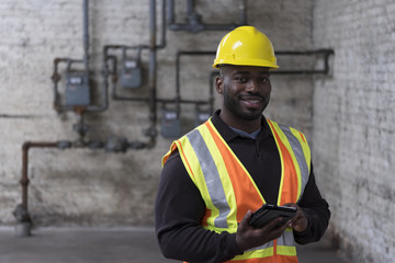 Portrait of an African American Construction worker