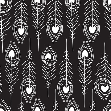 seamless feather patterns