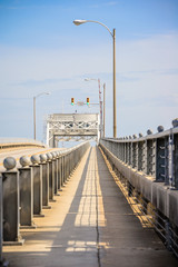 Walkway on bridge