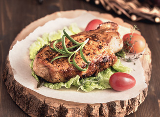 Roast pork steak