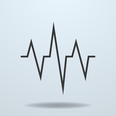 Icon of cardiogram, ECG.