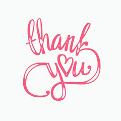 'thank you' hand lettering - handmade calligraphy