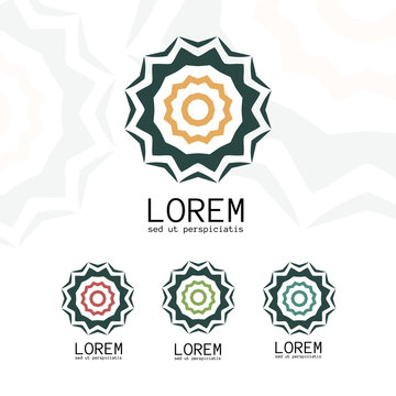 Simple geometric logo template.
