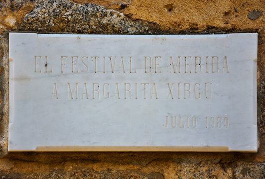 Homenaje a la actriz Margarita Xirg&uacute;, Teatro de M&eacute;rida, Badajoz, Espa&ntilde;a