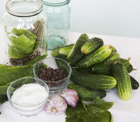 Green cucumbers