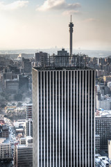 Fototapeta premium Widok z wież Carlton na centrum Johannesburga w RPA