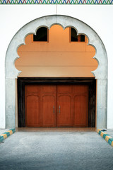 Arabic entry door in Abu Dhabi, United Arab Emirates