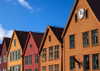 Fototapeta na wymiar Bryggen in the city of Bergen in Norway