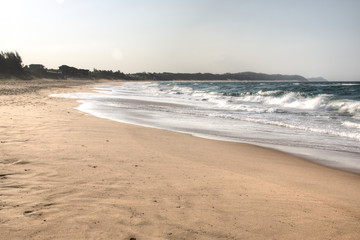 Fototapeta na wymiar Beautiful white beach in Punta do Ouro in Mozambique, Africa 
