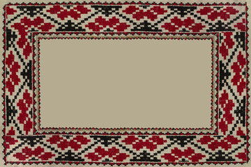 frame with elements of Ukrainian folk embroidery
