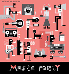 Plakat Music Party