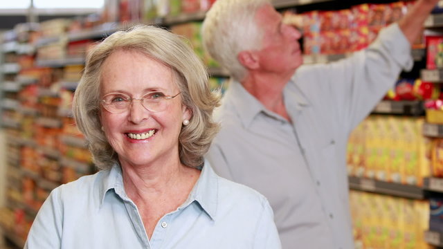 Senior couple in the supermarket
