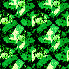 Seamless abstract pattern with green mottled marbled texture