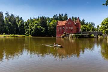 The red chateau Cervena Lhota in the the Czech Republic
