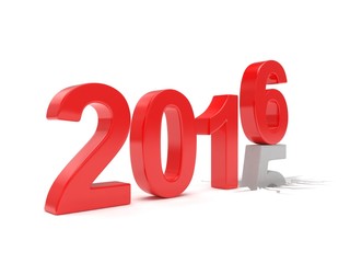 2015-2016 change new year 2016 isolated