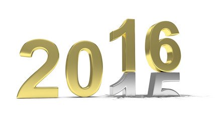 2015-2016 change new year 2016 isolated