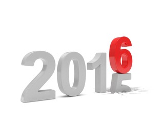2015-2016 change new year 2016 isolated