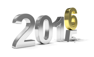 2015-2016 change new year 2016 isolated