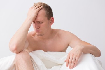 Man with headache