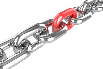 Obraz premium render stainless steel chain