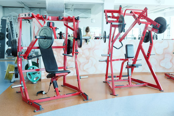 Interior of a fitness hall