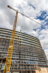 Office or business modern building in construction, Prague
