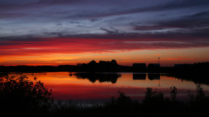 Obraz premium Lake Sunset, New Richmond, Wisconsin, USA