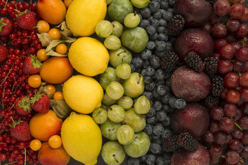 Healthy rainbow fruits