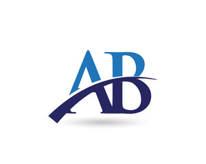 AB Logo Letter Swoosh