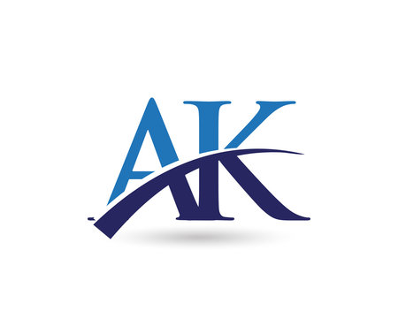 AK Logo Letter Swoosh