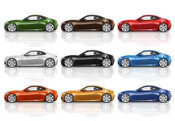 Car Vehicle Transportation 3D Illustration Concept