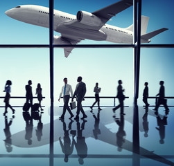 Airplane Aircraft Airport Business Travel Flight Transport Conce