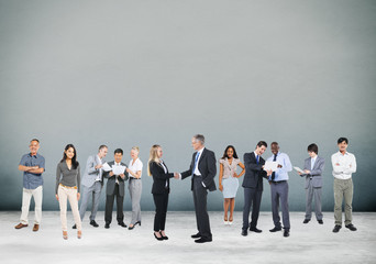 Obraz premium Business People Handshake Greeting Agreement Corporate Concept
