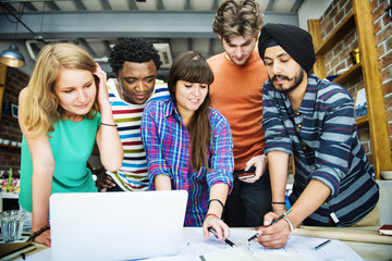 Designer Teamwork Brainstorming Planning Interior Concept