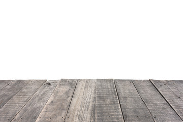Wooden floor isolated on white background