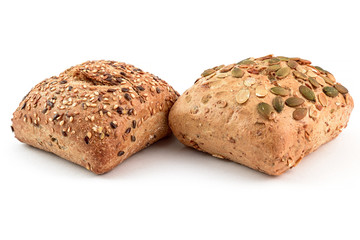 bread multicereal and bread with pumpkin seeds