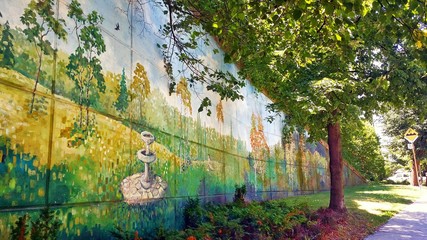 Nature mural as street art