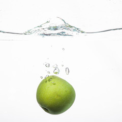 Fototapeta na wymiar Apple in water