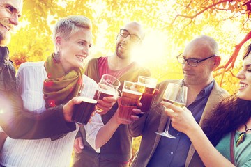 Diverse People Friends Hanging Out Concept