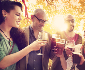 Diverse People Friends Hanging Out Concept