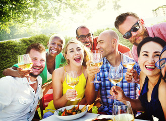 Diverse People Luncheon Food Garden Concept