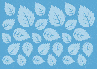 blue stylized leaf pattern. Vector illustration