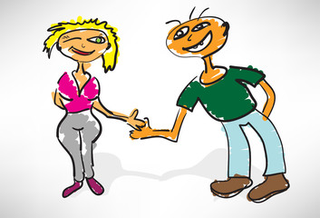 acquaintance a girl and a guy