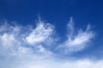 Blue sky background with light cloud