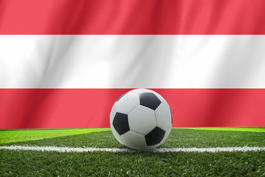 Flag of austria with Soccer ball